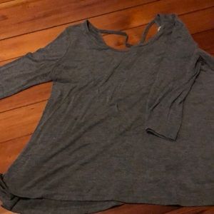 Lush criss crossed back blouse